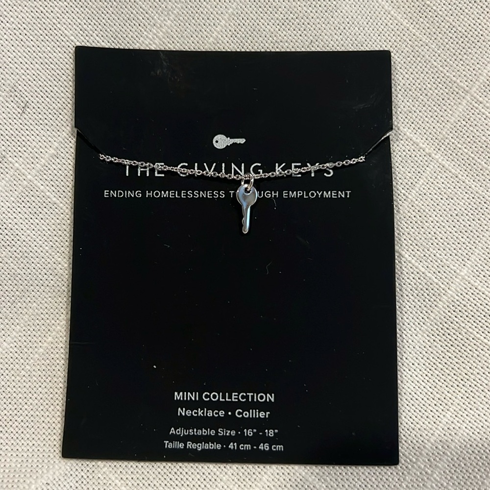 $50 The Giving Keys Silver Mini Collection Endong Homelessness Necklace
